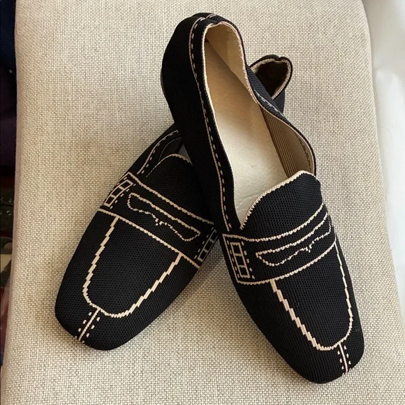 Brand new “Vivaia” Black and Cream Loafers - Picture 3 of 3